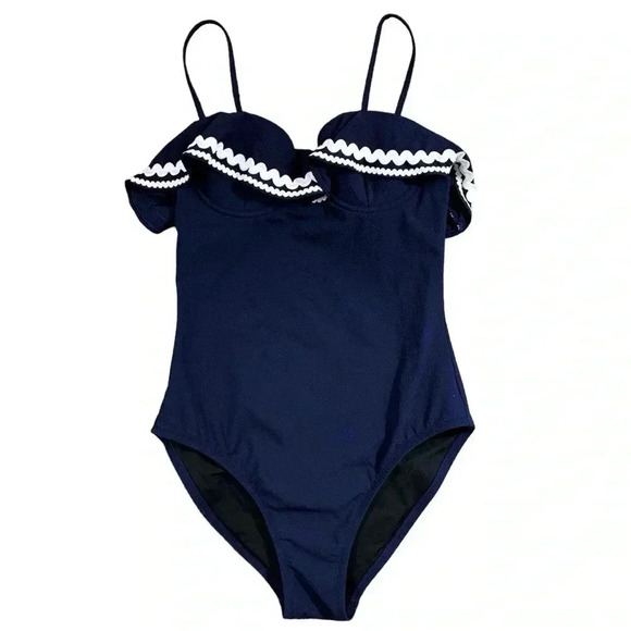 J. Crew Ric Rac One Piece Swimsuit - Picture 2 of 13